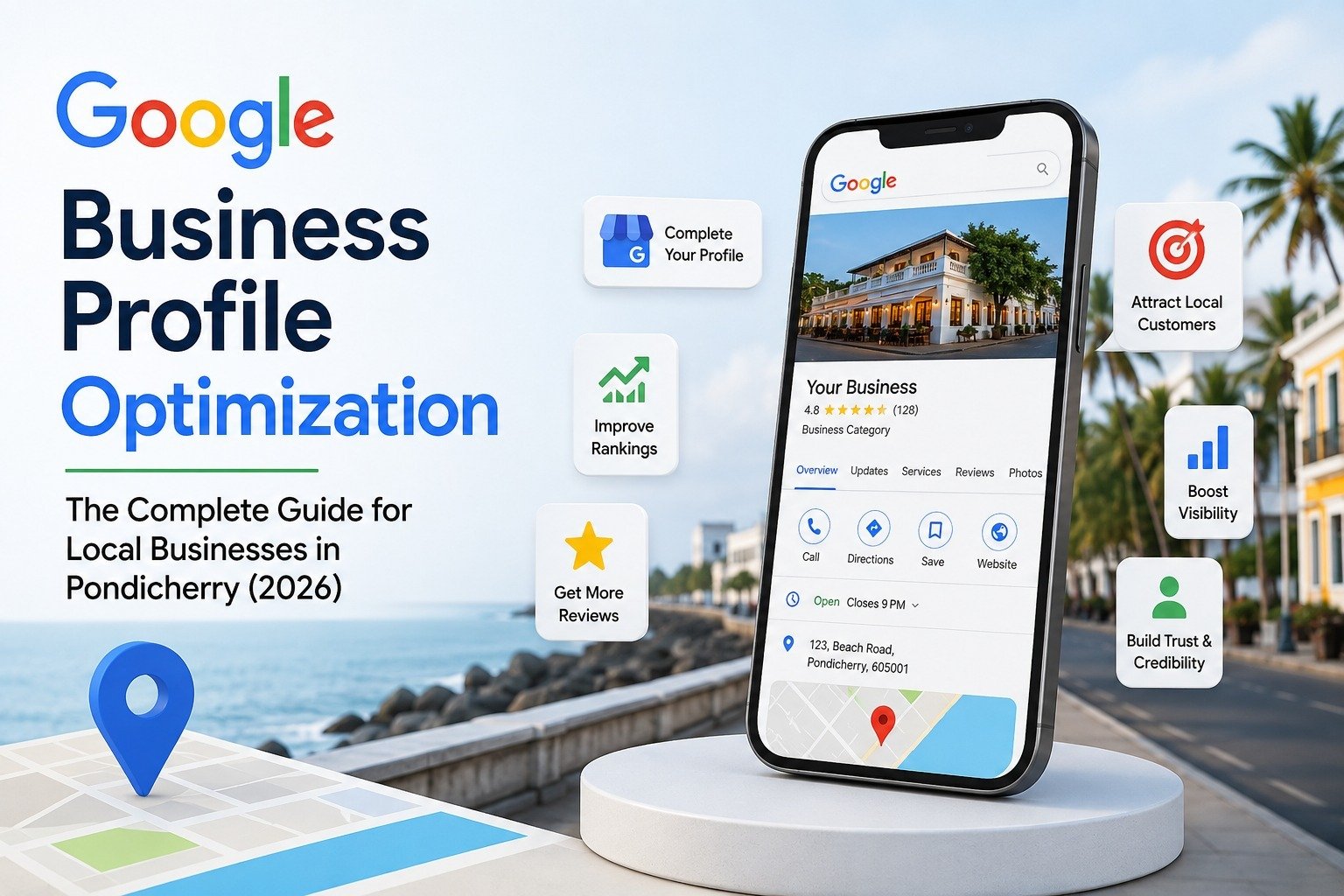 Business growth from higher visibility on Google Search and Maps